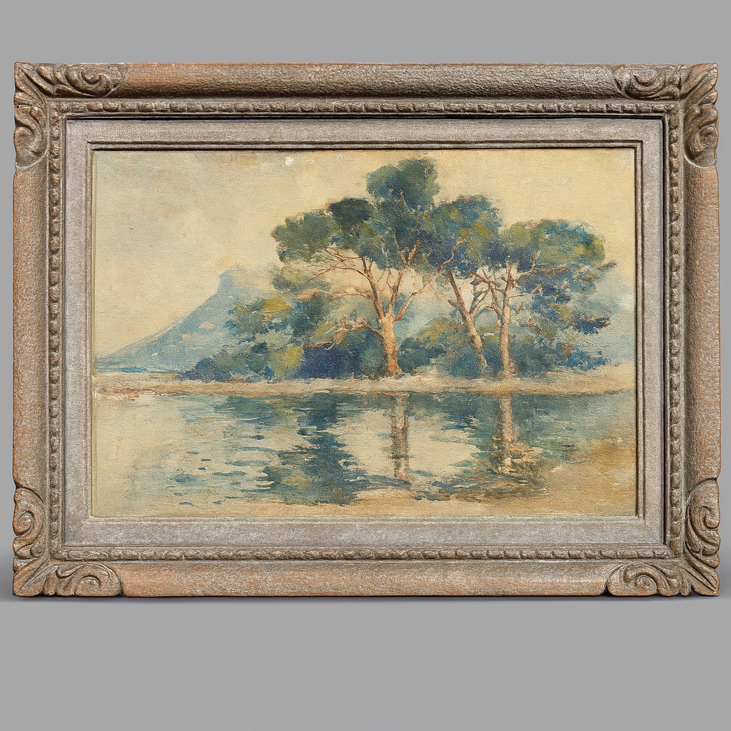 Gilbert Galland (1870-1956): Watercolor Representing The Calanque De Sormiou In Marseille