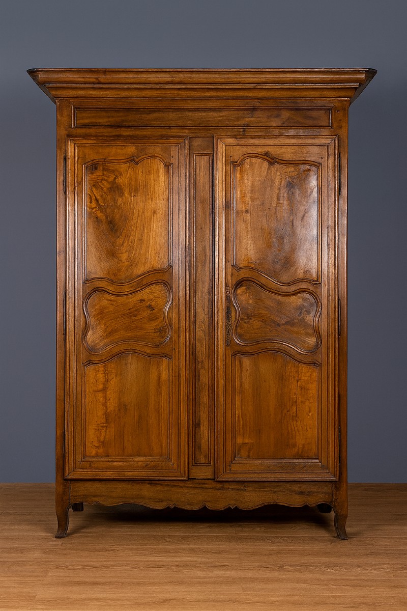 Lxv Wardrobe (18th Century) In Solid Walnut  