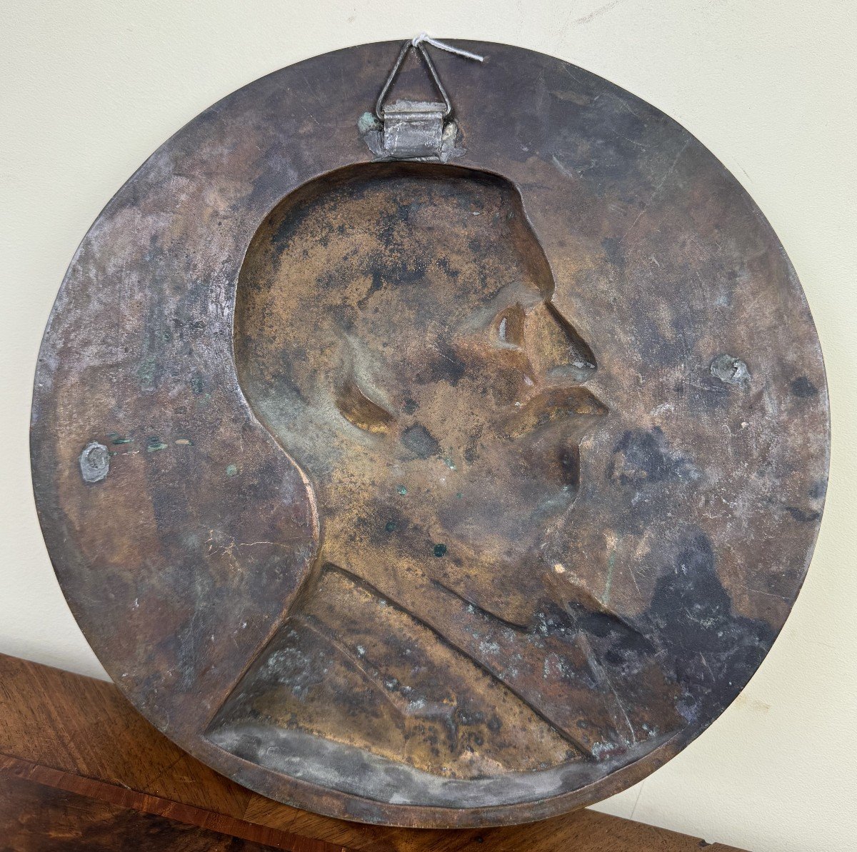 Charles-louis Picaud: Bronze Tondo Signed And Dated -photo-4