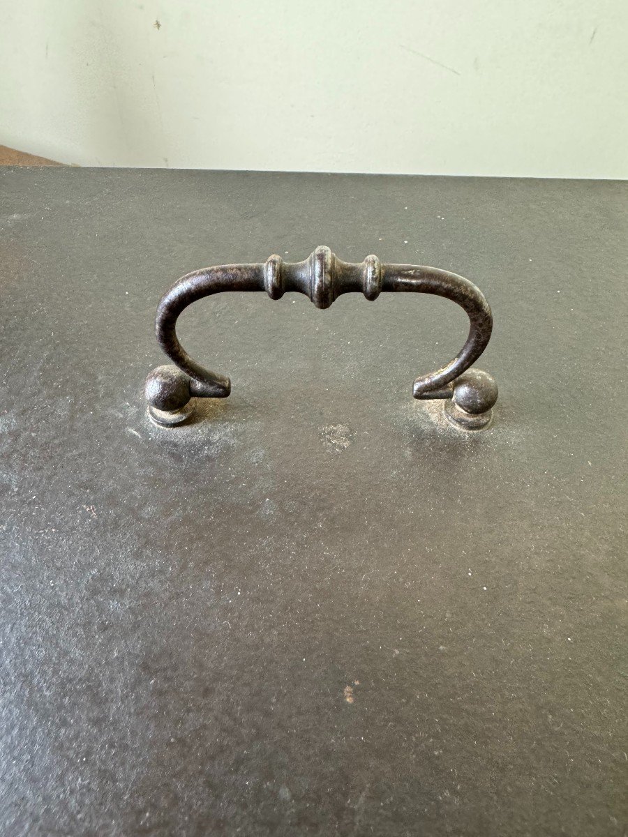 Old Small Portable Metal Safe From The Late 19th Century-photo-4