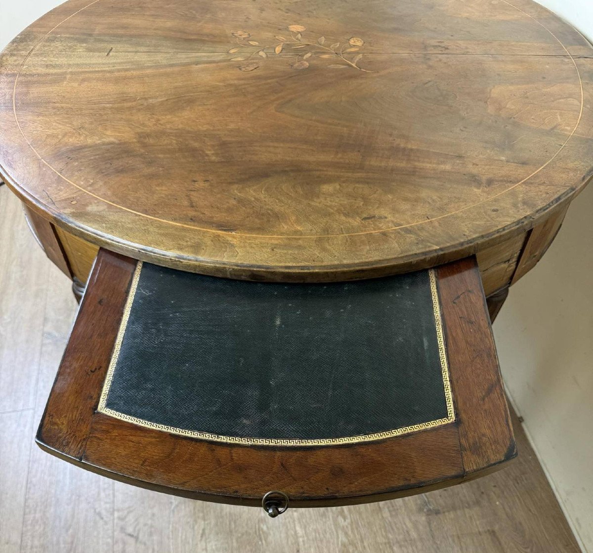 Louis XVI Period Gueridon Table With Side Pulls-photo-6