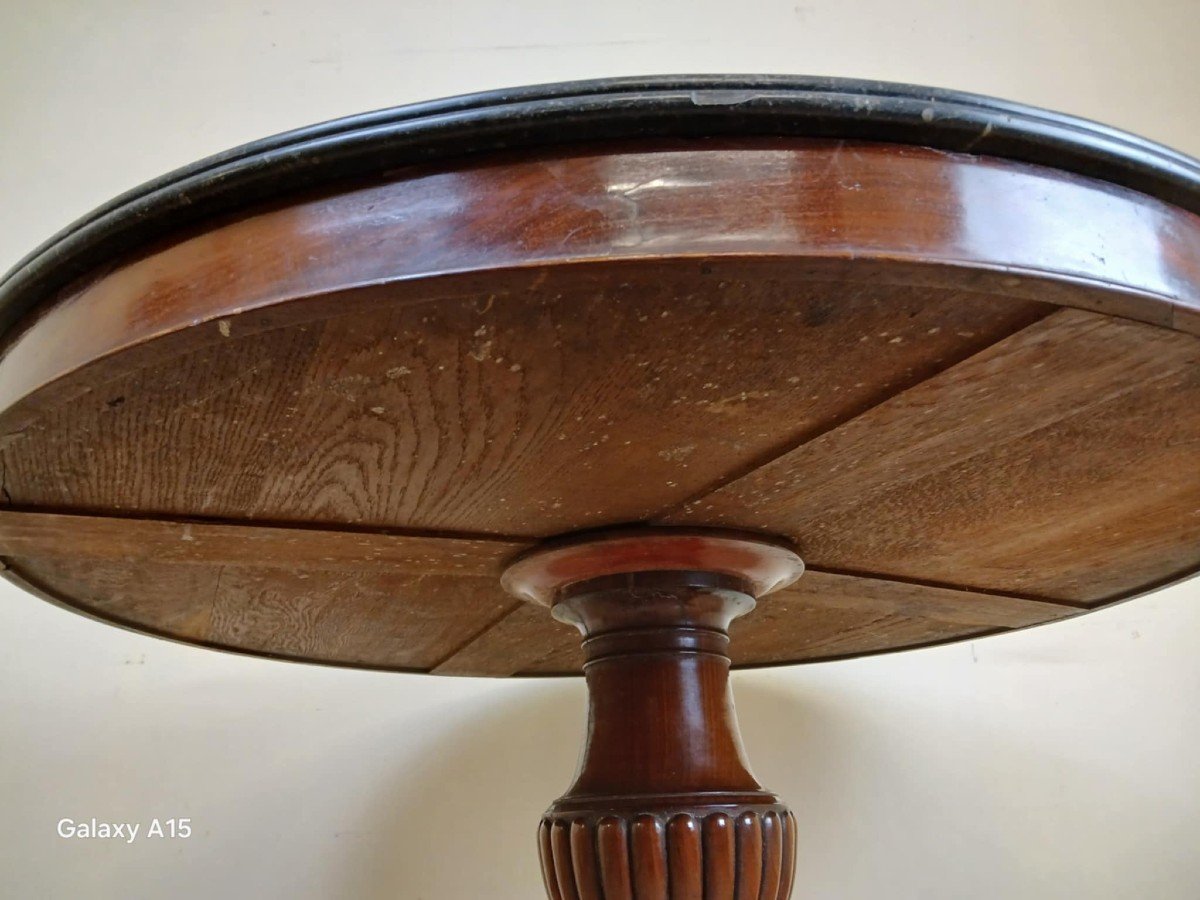  Empire Period Pedestal Table In Mahogany, Early 19th Century-photo-3