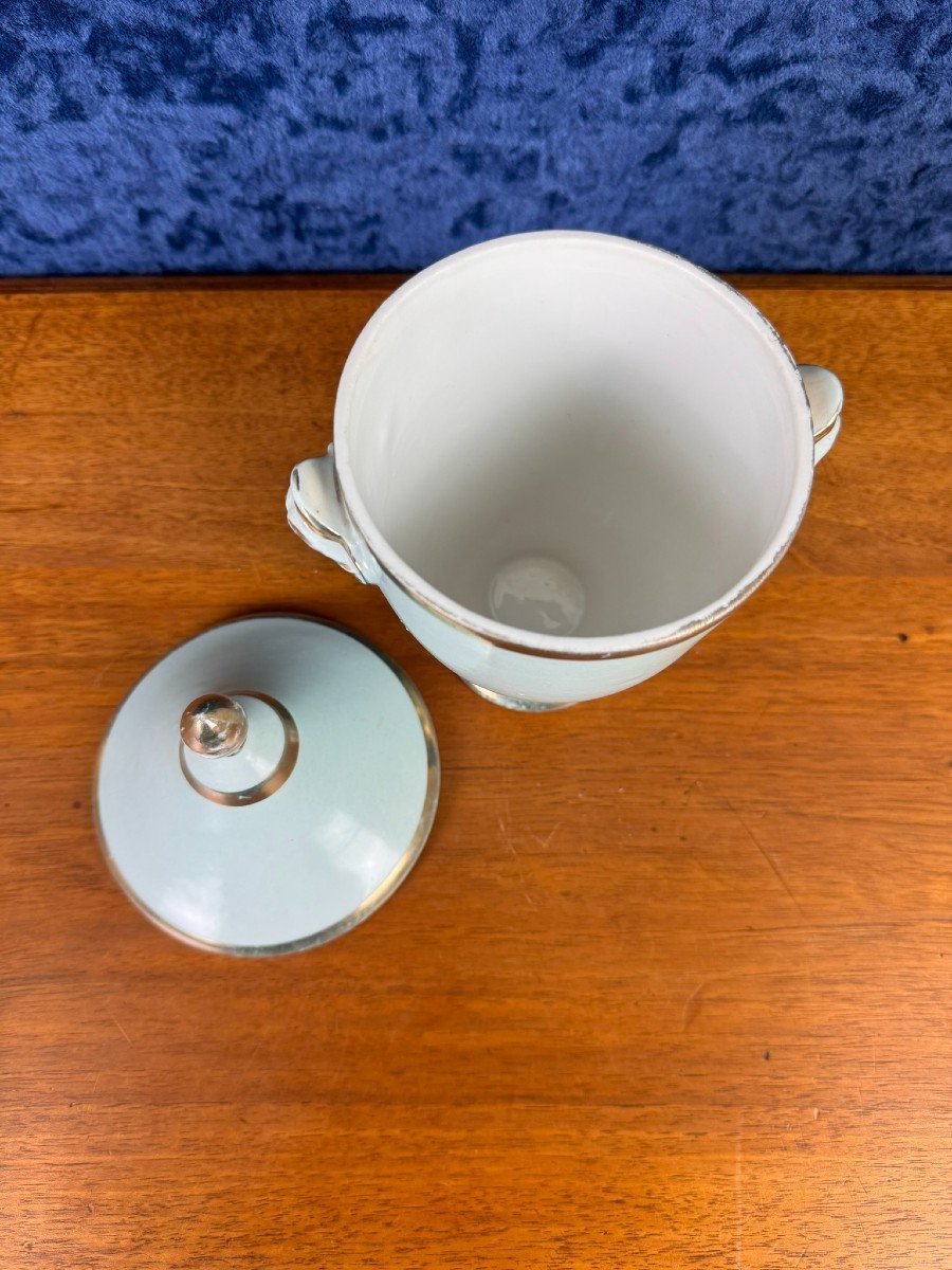  Empire Style Drageoir In Paris Porcelain From The Late 19th Century -photo-1
