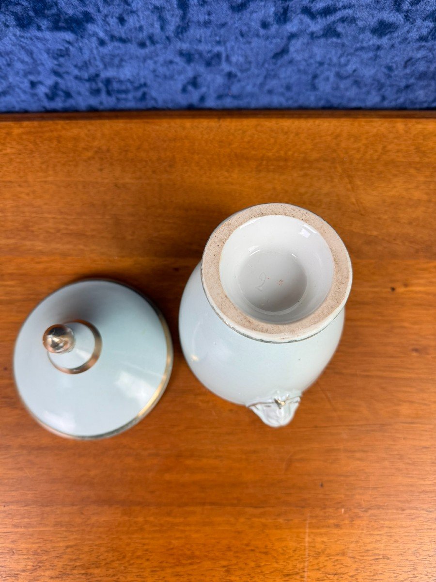 Empire Style Drageoir In Paris Porcelain From The Late 19th Century -photo-2