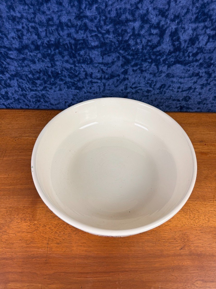 Boch La Louvière Art Deco Period: Large Toilet Jug With Porcelain Bowl -photo-4
