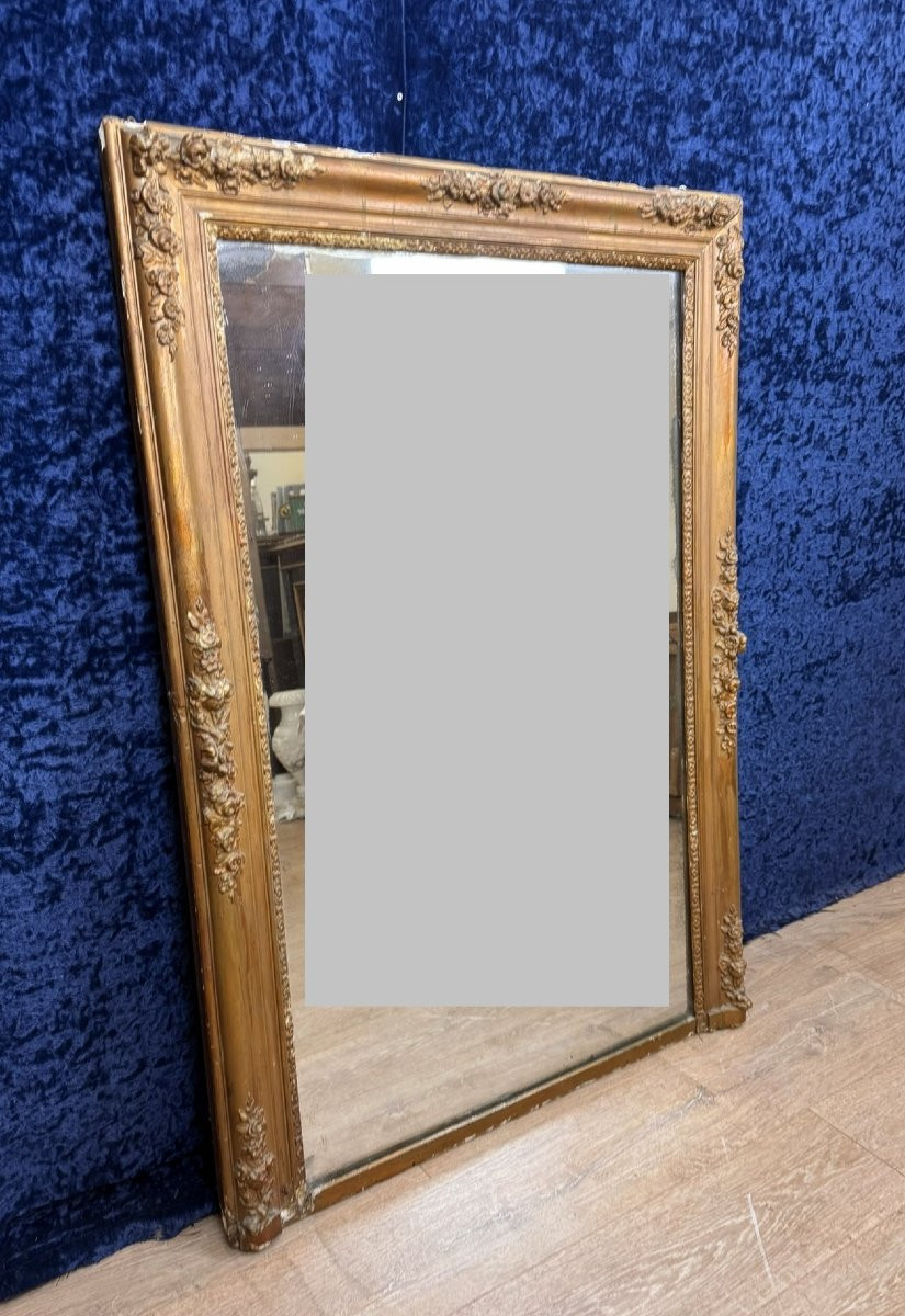 Miroir époque Empire En Bois Et Stuc Doré Circa 1810-1820-photo-6