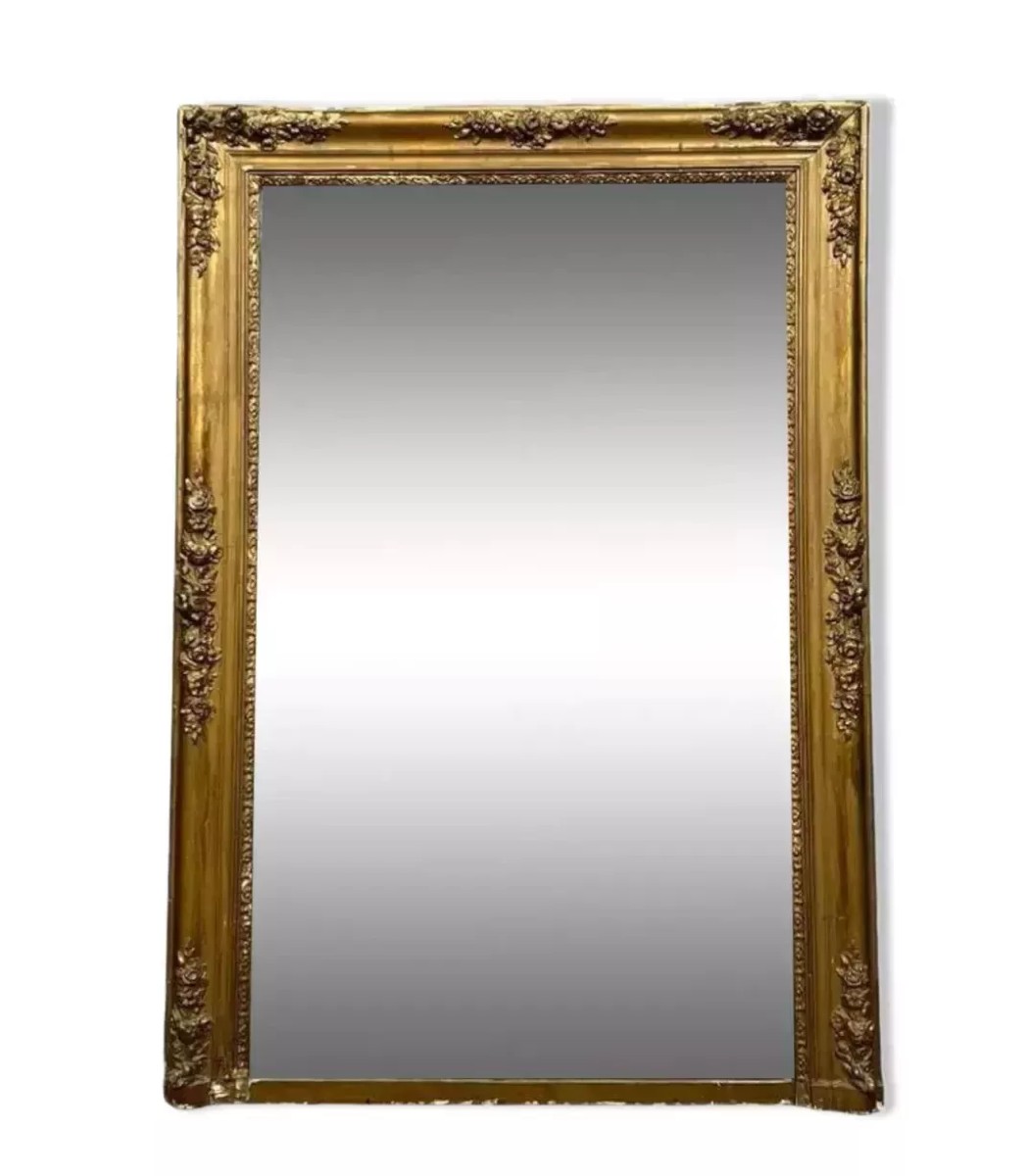 Miroir époque Empire En Bois Et Stuc Doré Circa 1810-1820