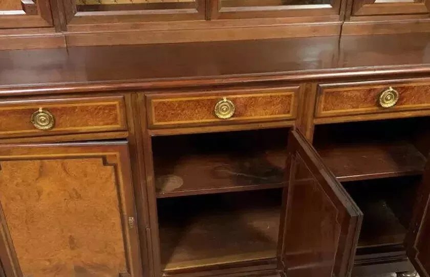 Louis XVI Style Bookcase In Marquetry Stamped Eugène Printz And Sons Circa 1850.-photo-4