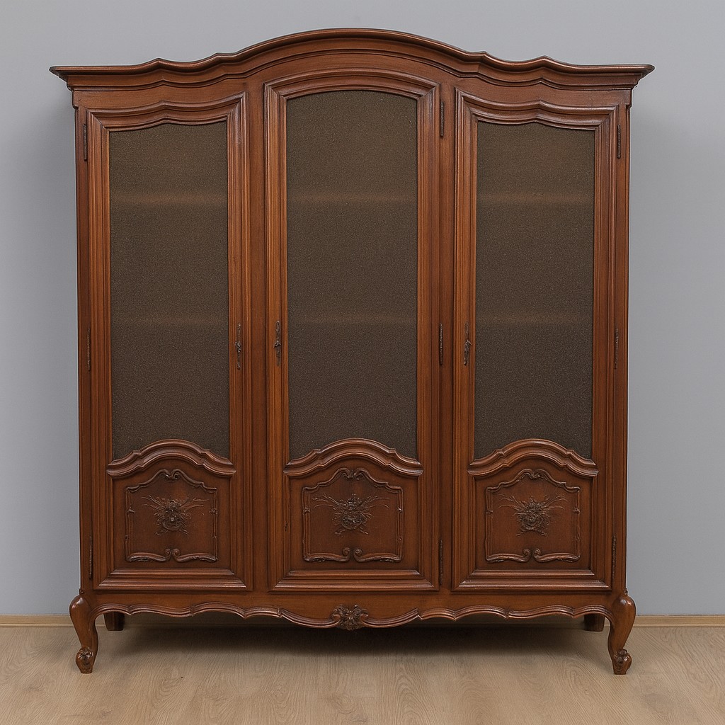  Bibliothèque Style Louis XV En Noyer Vers 1880-1900