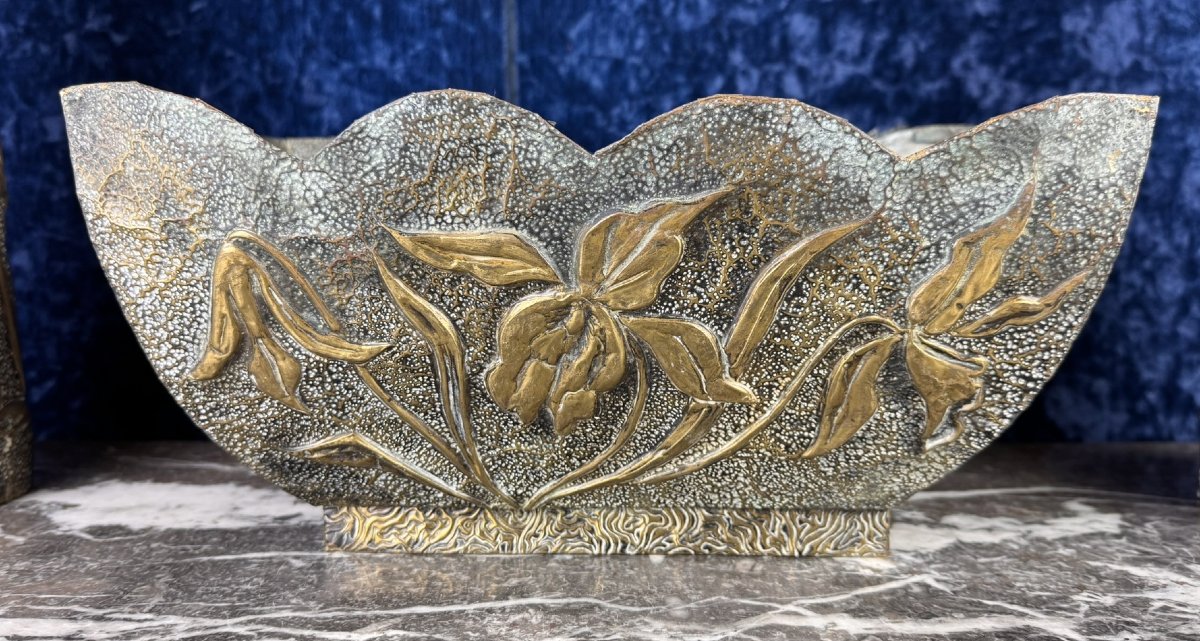 Garniture Tryptique époque Art Nouveau Vers 1900-photo-2