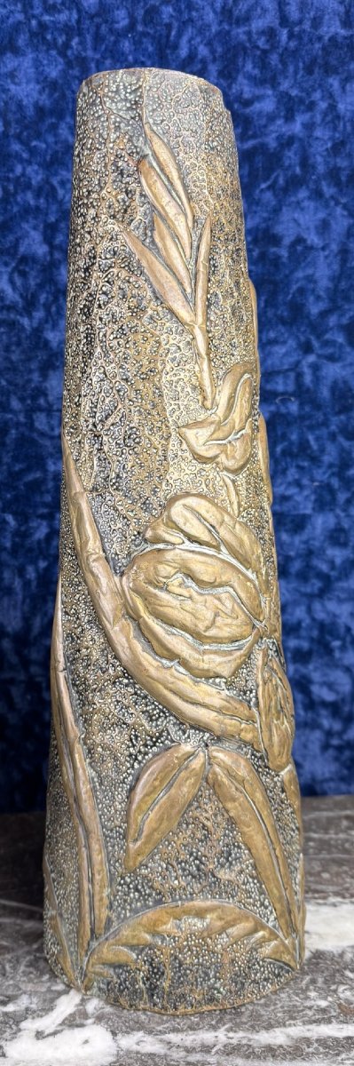 Garniture Tryptique époque Art Nouveau Vers 1900-photo-3