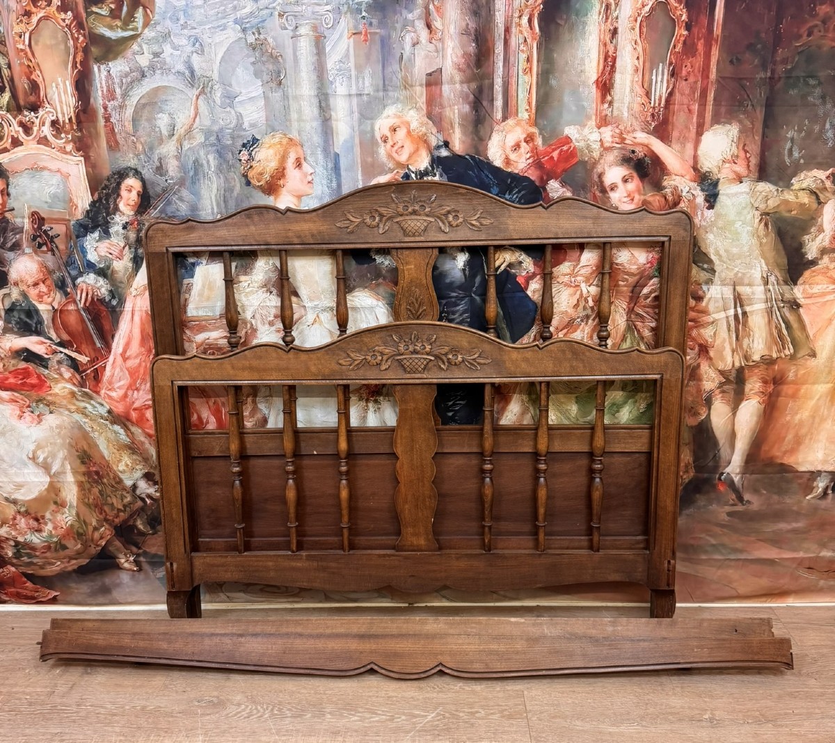 Louis XV Style Provencal Bed In Oak