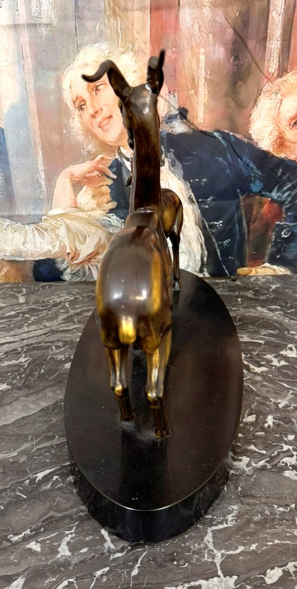 Art Deco Period Antelope Sculpture-photo-4