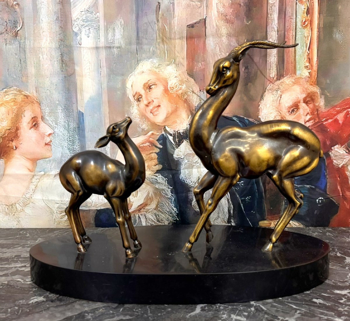 Art Deco Period Antelope Sculpture-photo-5