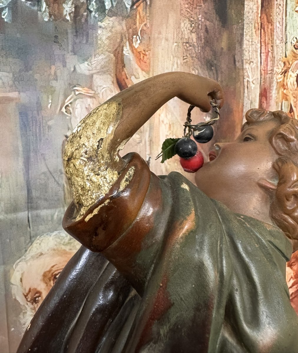Painted Plaster Statue From The Art Deco Period-photo-5