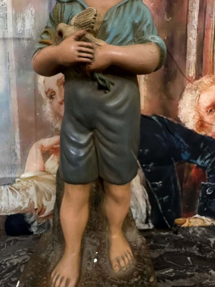 Statue En Platre Peint époque Art Déco (2)-photo-2