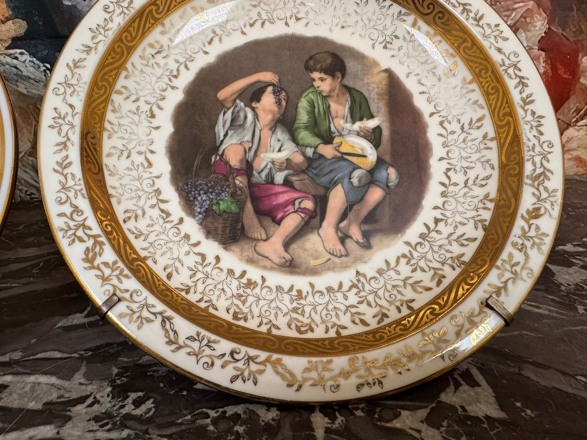 Paire d'Assiettes En Porcelaine d'Uzes-photo-4