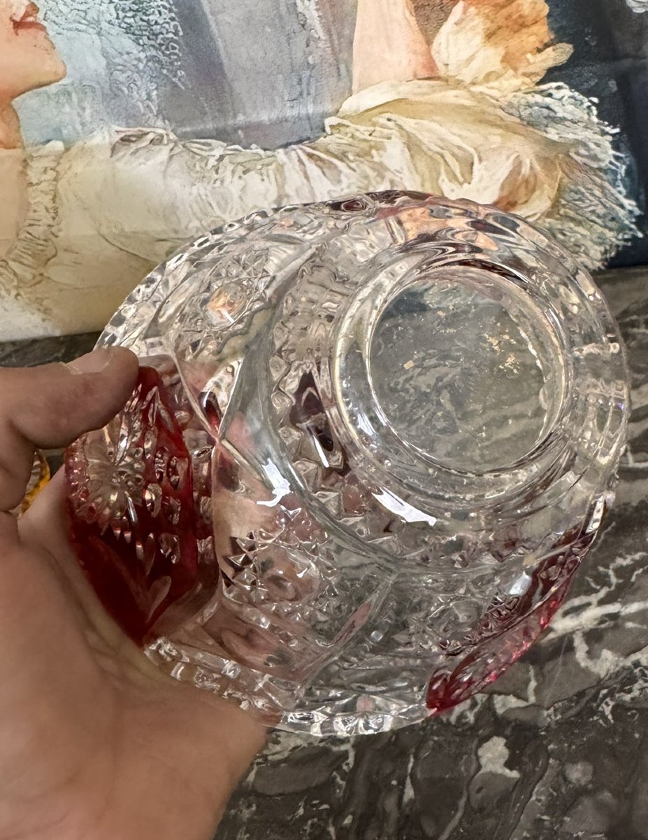 Coupe Bol En Cristal De Bohéme-photo-2