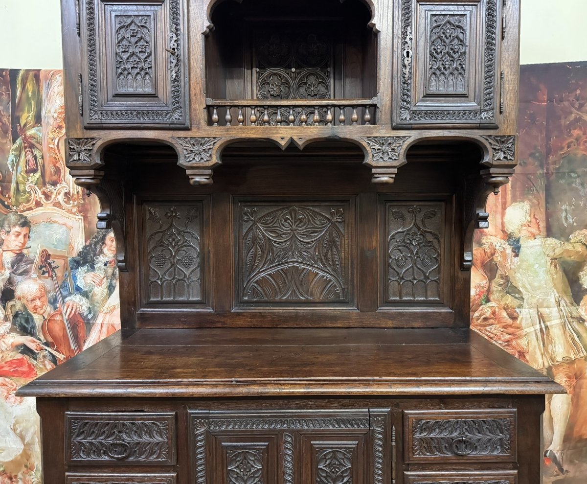 Cabinet Style Renaissance En Bois Sculpté-photo-2