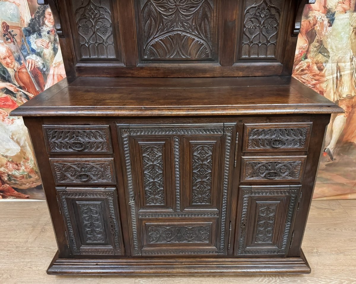 Cabinet Style Renaissance En Bois Sculpté-photo-3