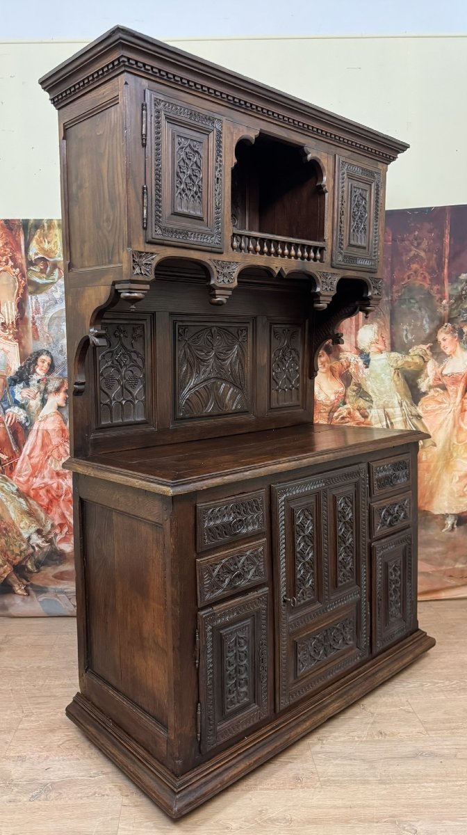 Cabinet Style Renaissance En Bois Sculpté-photo-5