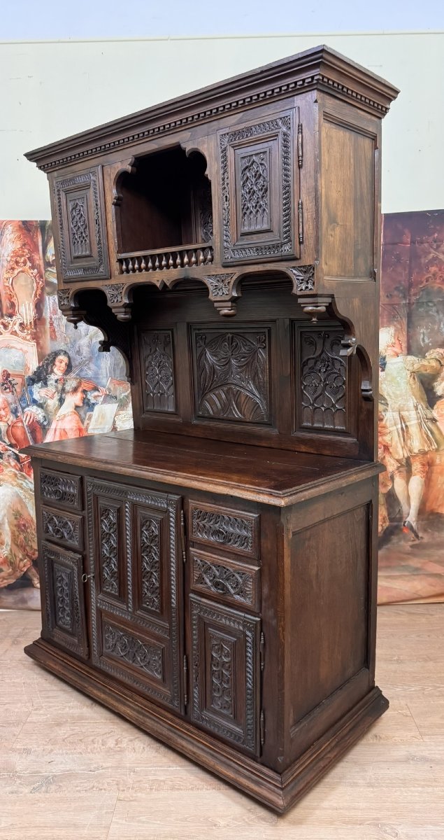 Cabinet Style Renaissance En Bois Sculpté-photo-6
