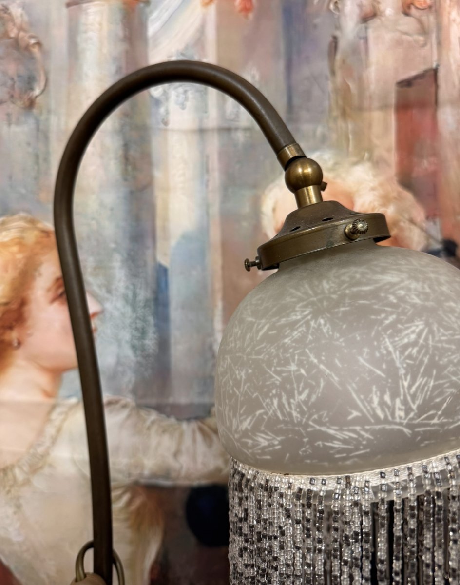 Paire De Lampes A Poser Vintage Style Art Nouveau-photo-5