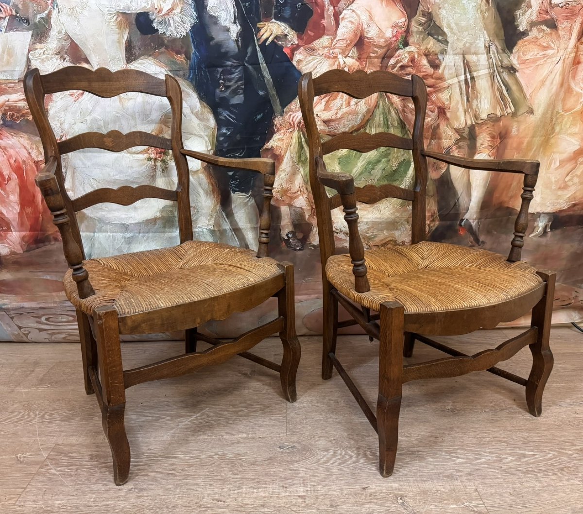 Paire de fauteuils style Louis XV-photo-5
