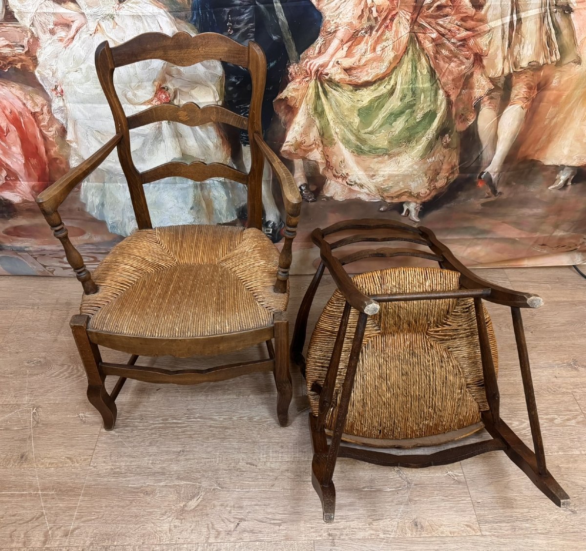 Paire de fauteuils style Louis XV-photo-8