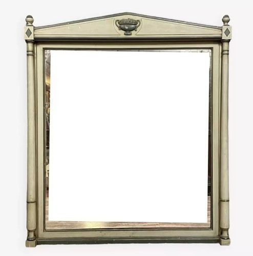 Very Large Lacquered Wooden Mirror In Directoire Style 