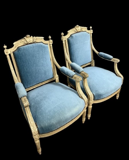 Pair Of Louis XVI Style Armchairs