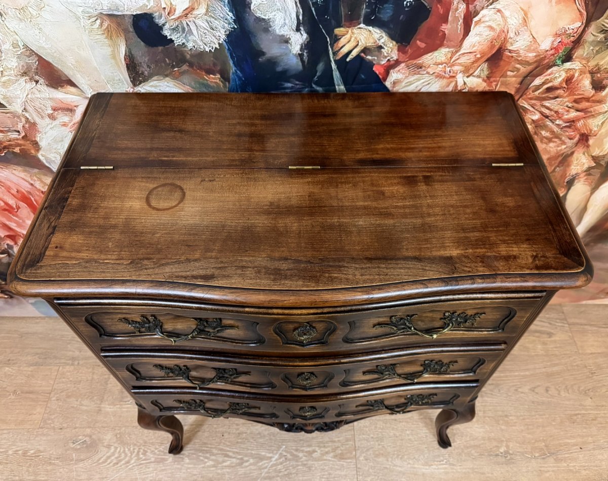Louis XV Style Provencal Secretary Chest Of Drawers-photo-3