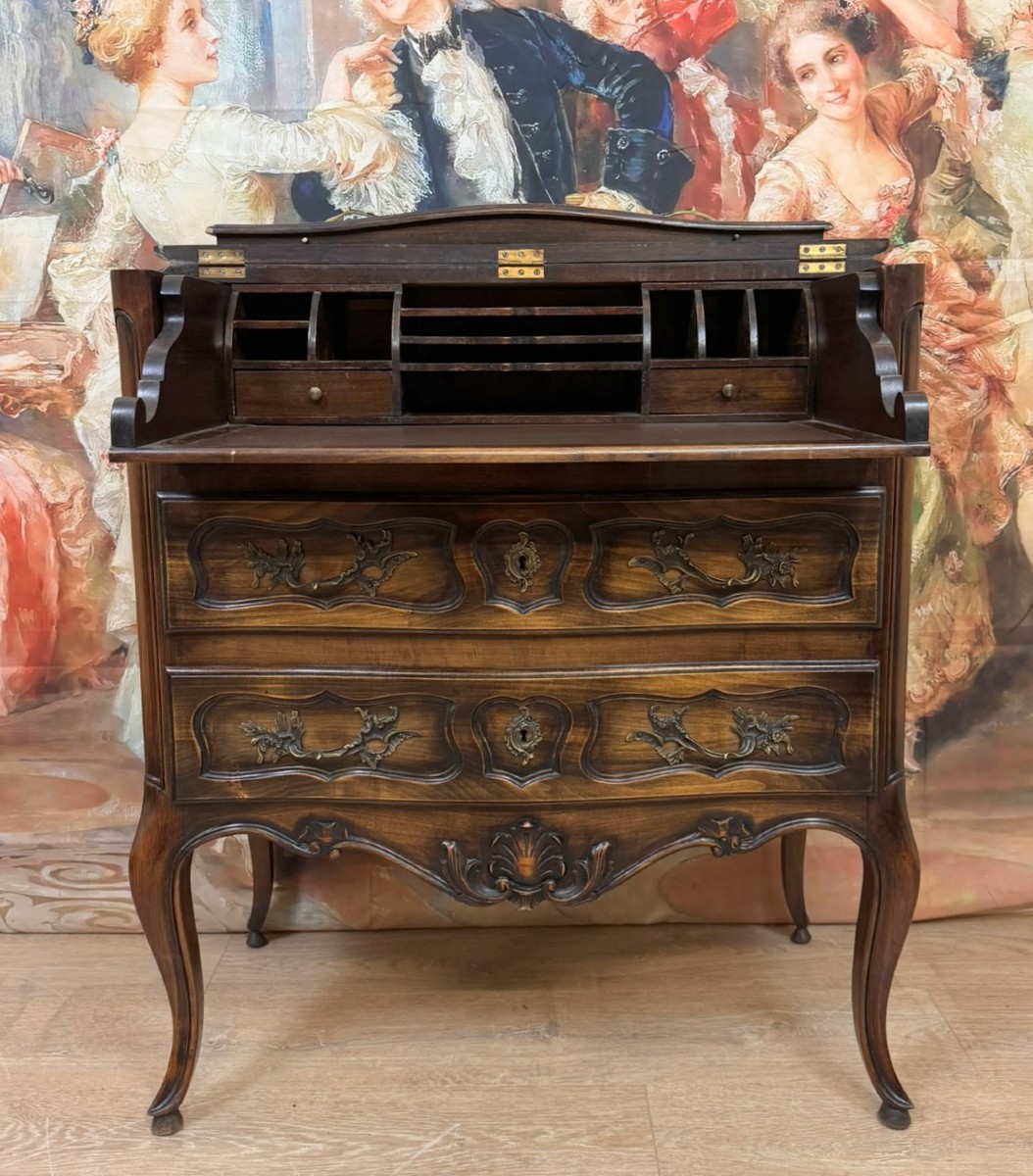 Louis XV Style Provencal Secretary Chest Of Drawers