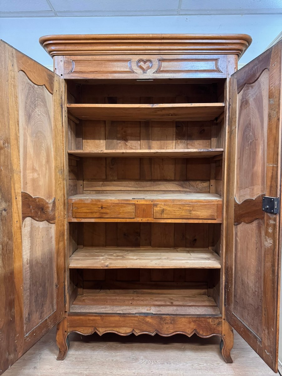 Louis XV Period Walnut Wedding Armoire-photo-4
