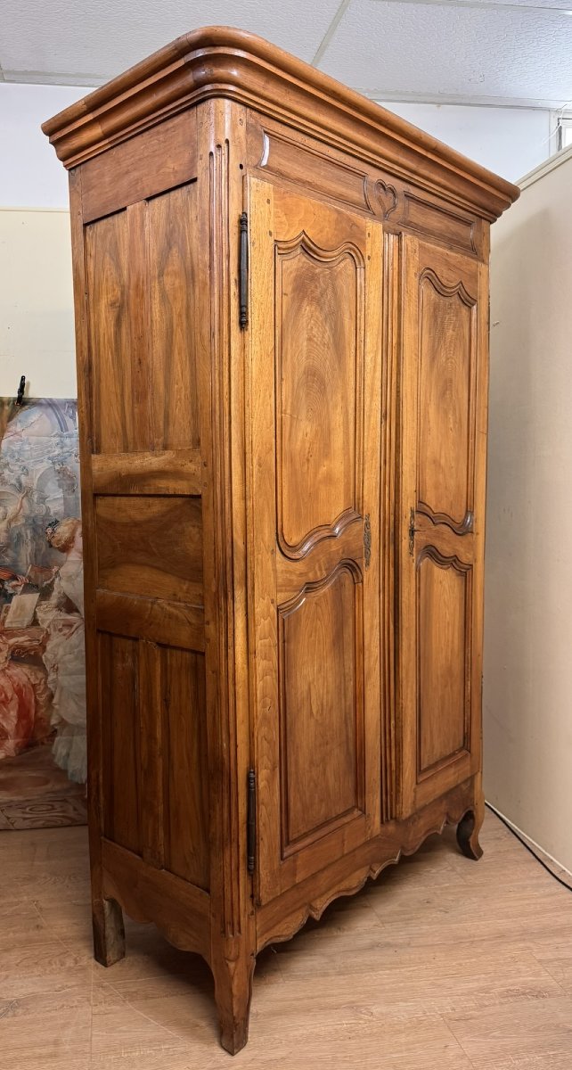 Louis XV Period Walnut Wedding Armoire-photo-5