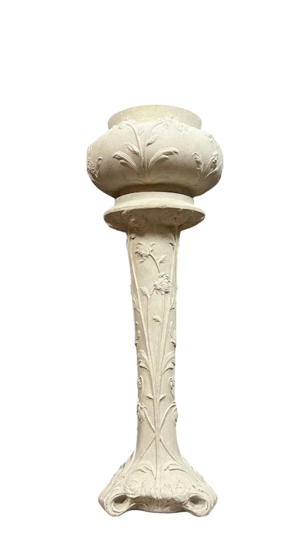 cache pot et sa colonne époque Art Nouveau-photo-2