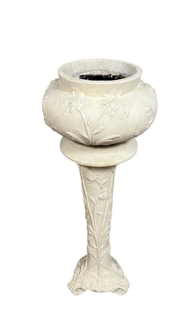 cache pot et sa colonne époque Art Nouveau-photo-5