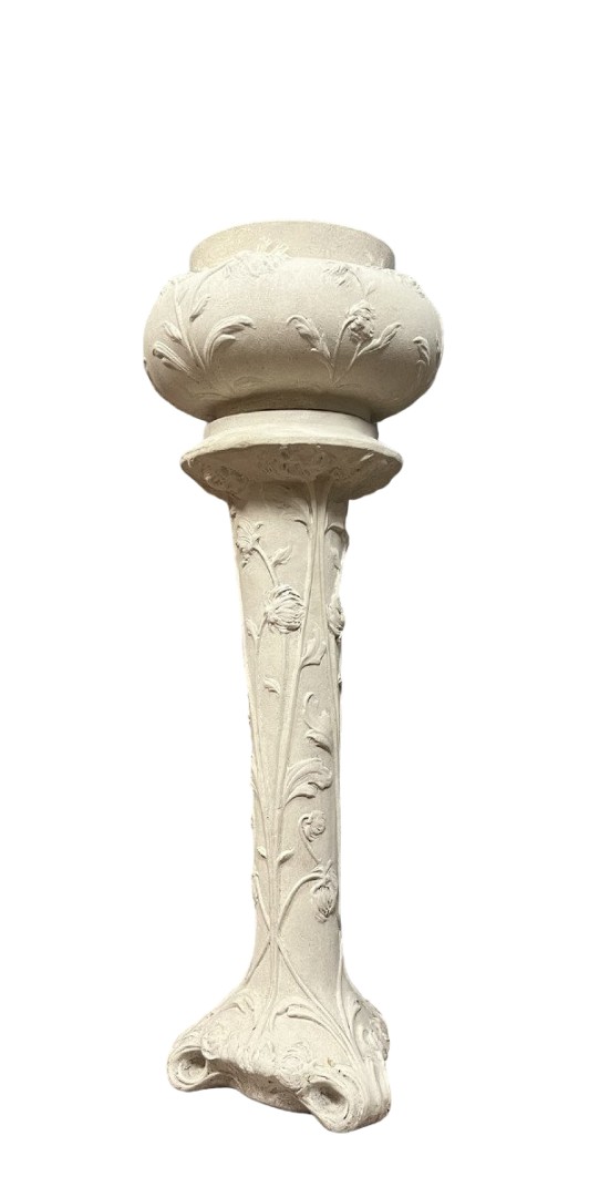 cache pot et sa colonne époque Art Nouveau