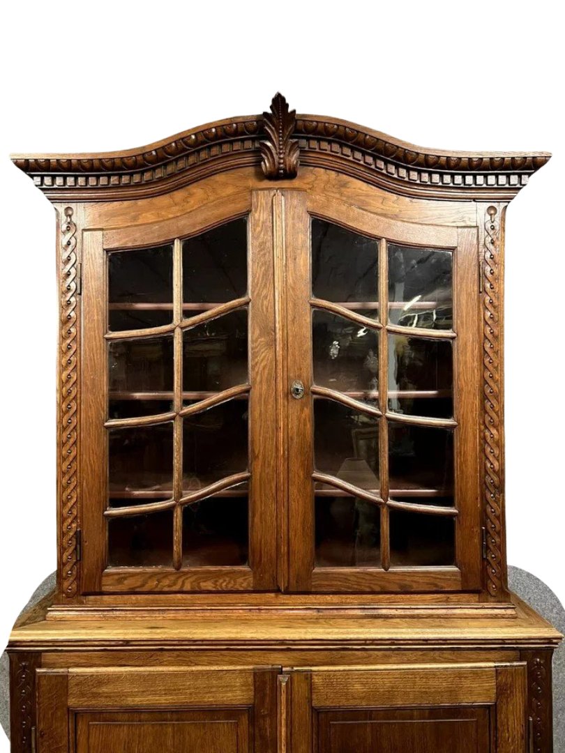 Dutch Oak Bookcase Buffet In The 18th Century Style  -photo-2