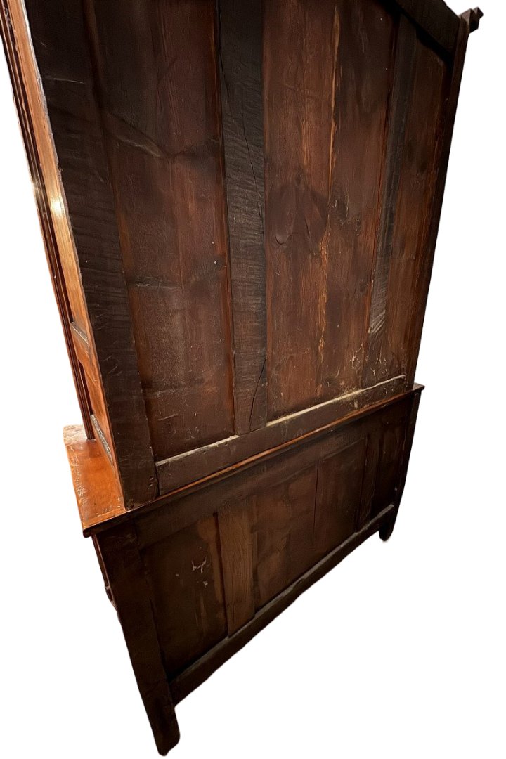 buffet deux corps style Louis XV en merisier et noyer -photo-7