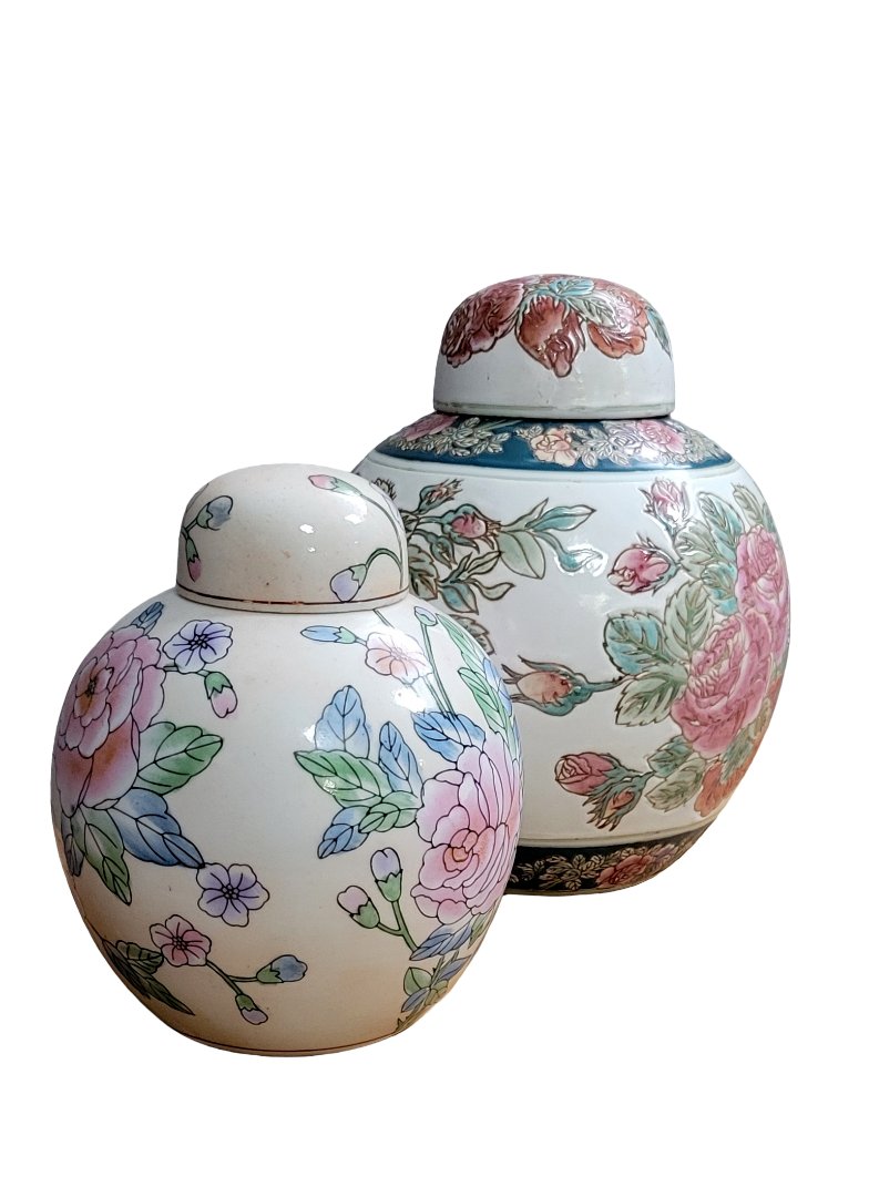 Deux pots couverts en porcelaine chinoise -photo-2