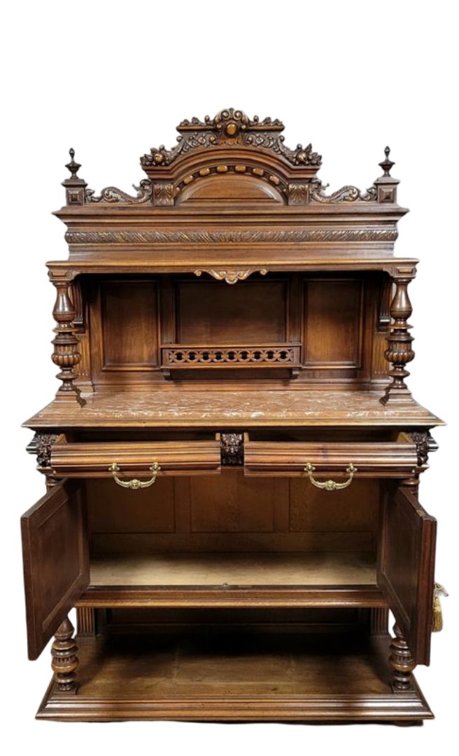 Renaissance Style Buffet In Carved Walnut -photo-2