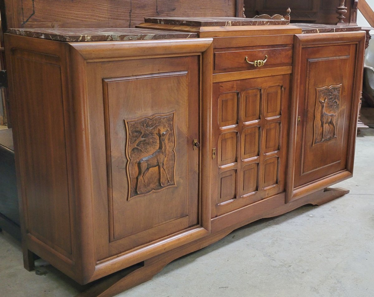 Buffet enfilade époque Art Déco en noyer-photo-1