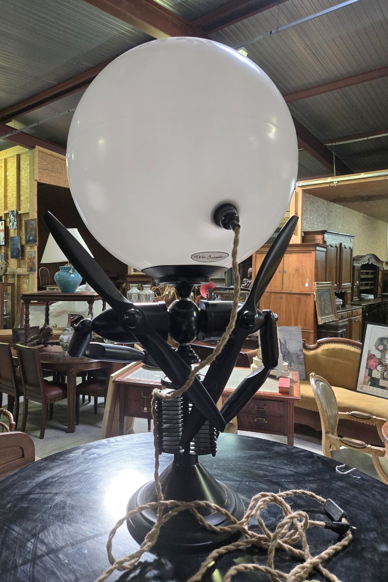 Unusual Modernist Thermoformed Lamp From The Mister Babache Brand / Height 103cm-photo-7