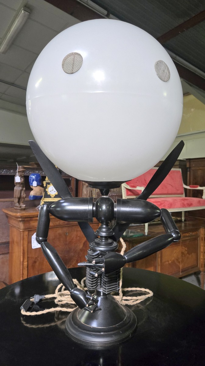 Unusual Modernist Thermoformed Lamp From The Mister Babache Brand / Height 103cm