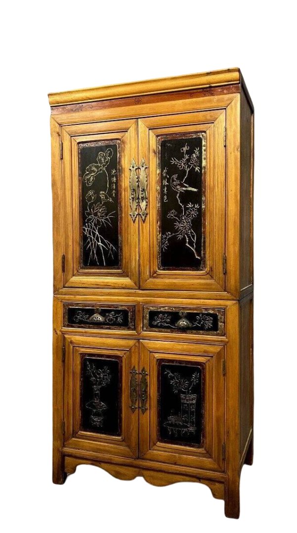 Asia 19th Century: Chinese Lacquer Cabinet -photo-4
