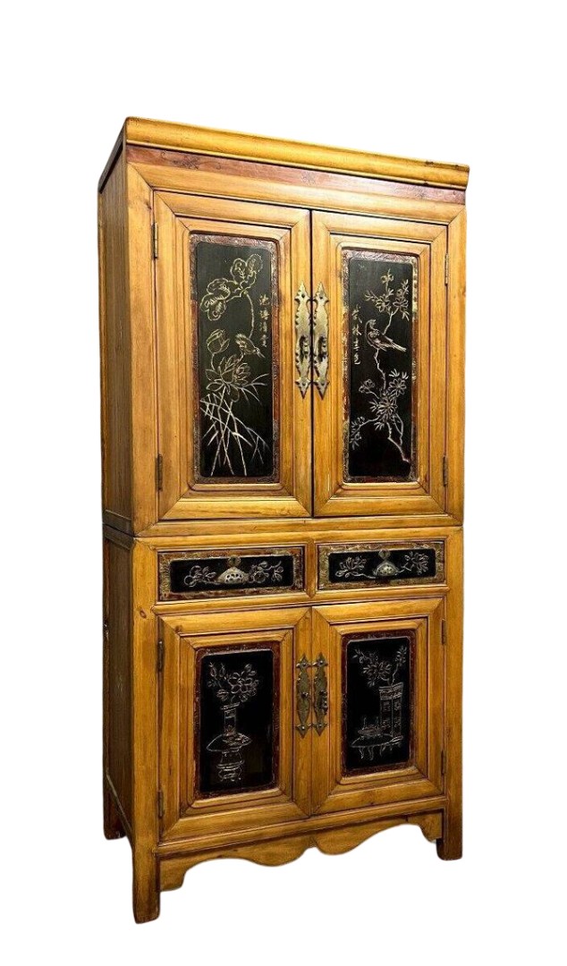 Asia 19th Century: Chinese Lacquer Cabinet 