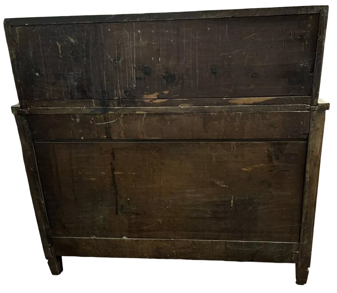 Louis XVI Period Chest Of Drawers In Burr Walnut With Marquetry Decoration -photo-3