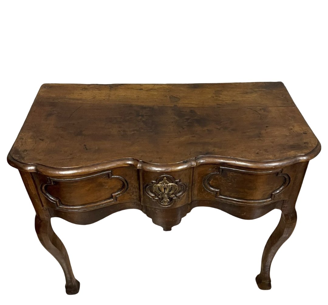 Louis XV Period Crossbow Console In Walnut-photo-4