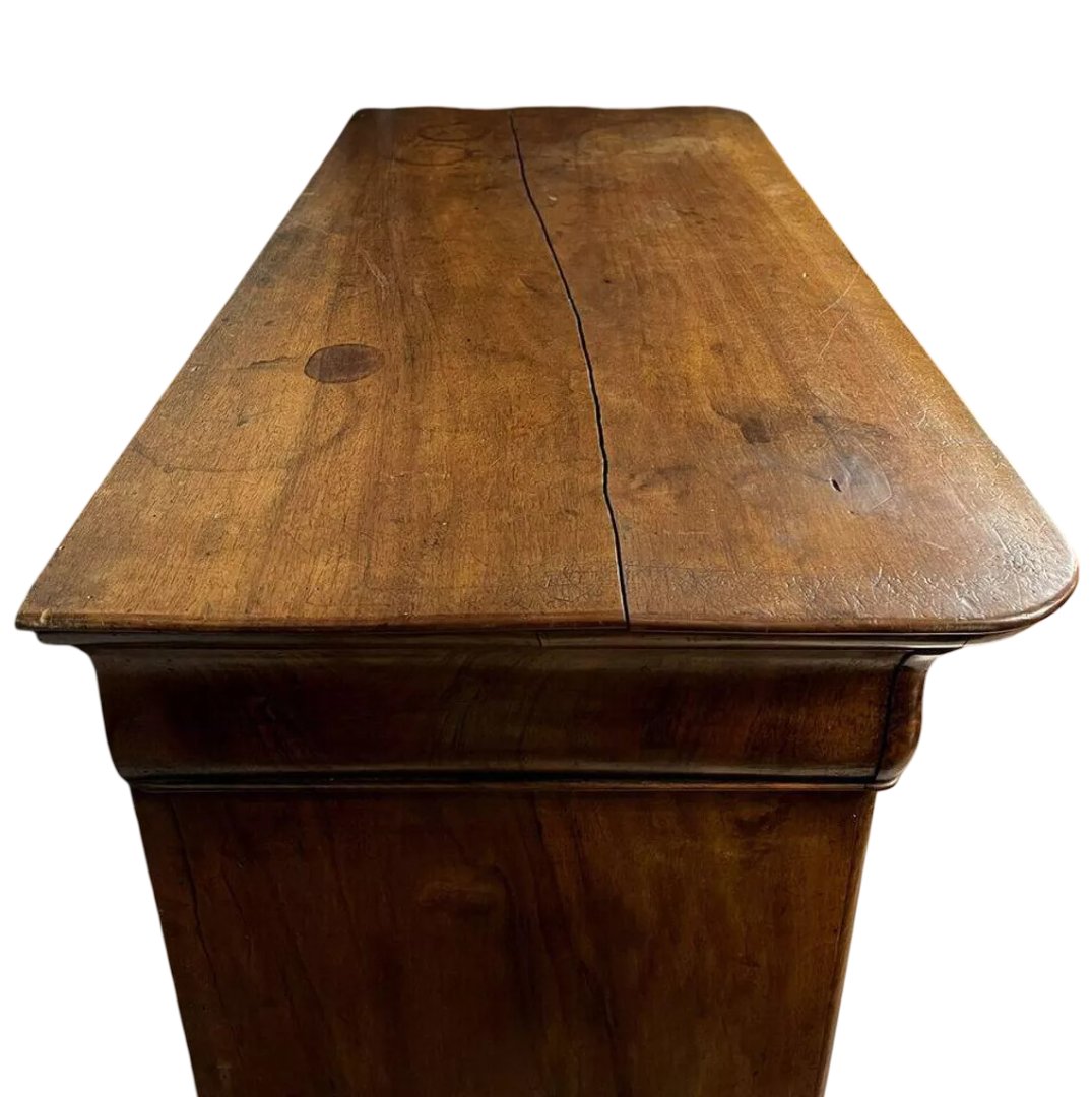 Louis Philippe Period Secretary With Double Ogee In Walnut -photo-5